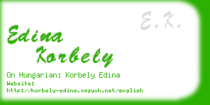 edina korbely business card